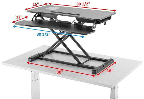 Husky Mount Adjustable Sit to Stand Desk 34