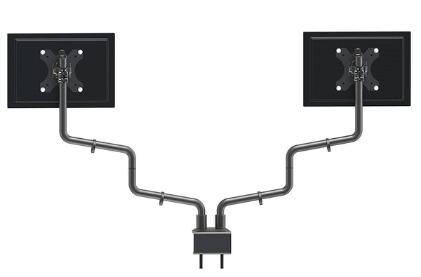 Double Arm Full Motion VESA Monitor Desk Mount - Heavy Duty Arms Fit Screens up to 32