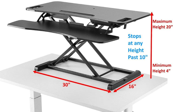 Standing Desk by Husky Mount Height Adjustable and Space Saving Desk Converter