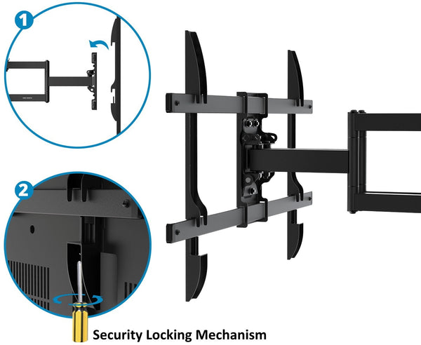 Full Motion TV Wall Mount Fits TVs 32