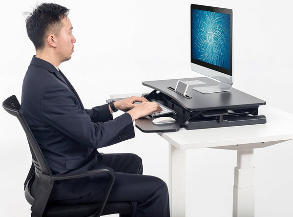 Husky Mount Adjustable Sit to Stand Desk 34
