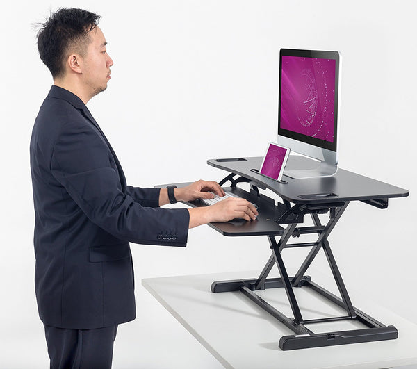 Standing Desk by Husky Mount Height Adjustable and Space Saving Desk Converter