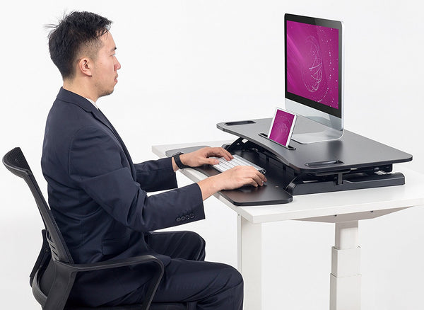 Standing Desk by Husky Mount Height Adjustable and Space Saving Desk Converter