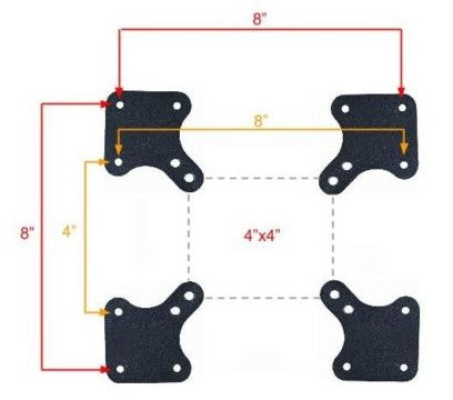 Universal VESA Adapters Extender plates TV Wall Mount Extensions 32 39 40 42″