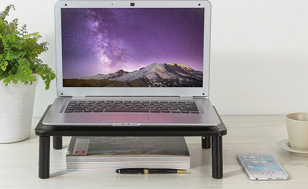 Computer Monitor Laptop Riser Desktop Organizer Space Saver Adjustable Height