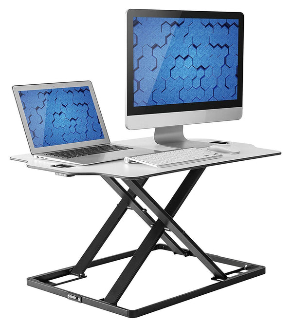 Ergonomic Desktop Standing Desk Converter - Height Adjustable Sit to Stand Pre Assembled