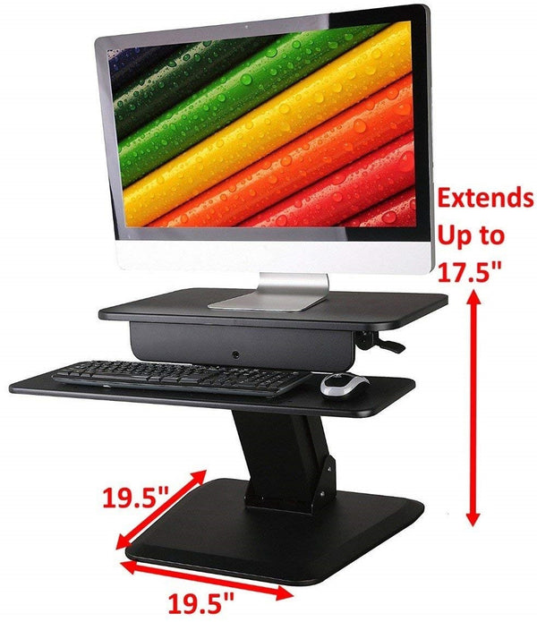 Height Adjustable Standing Desk Spring Assisted Double Level Desktop