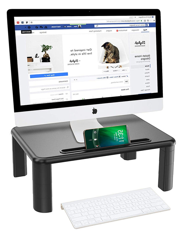 Adjustable Monitor Stand - Sturdy, Durable and Vibration Free Perfect for Monitors and Laptops