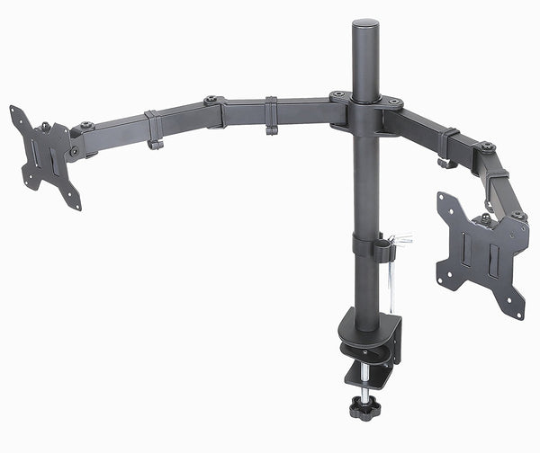 Desk Clamp Double Arm Monitor Mount for PC and Apple Monitors Full Motion for VESA 100x100